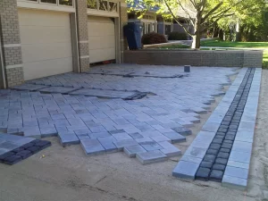 Driveway paver installation process